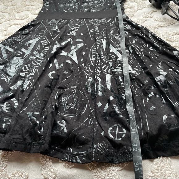 Killstar Occult Symbols Skater Dress xs Black - Picture 5 of 10